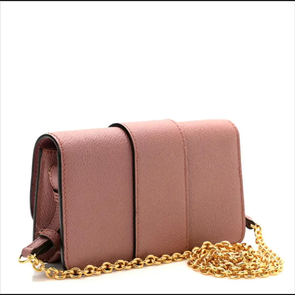 Burberry Pink Leather Bag with Gold Chain - Picture 13 of 14